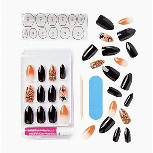 KISS Design 24 Glow In The Dark Fake Nails Halloween (Limited Edition)