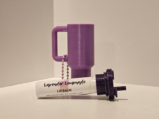 Tumbler Style Lip Balm Holder Keychain