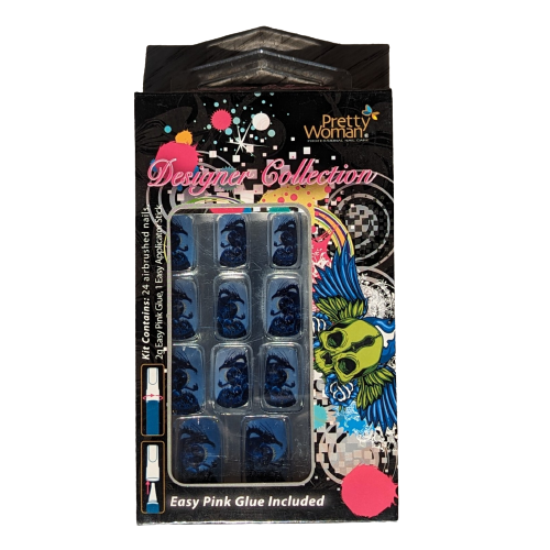 Designer Collection Airbrushed 24 Nails Kit