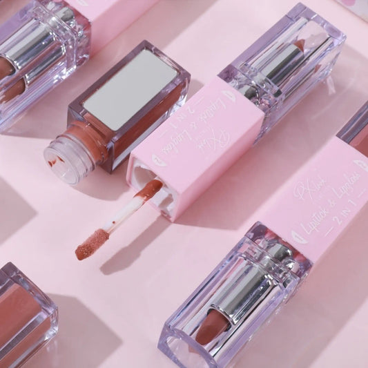 2-in-1 Lipstick and Lip Gloss Combo