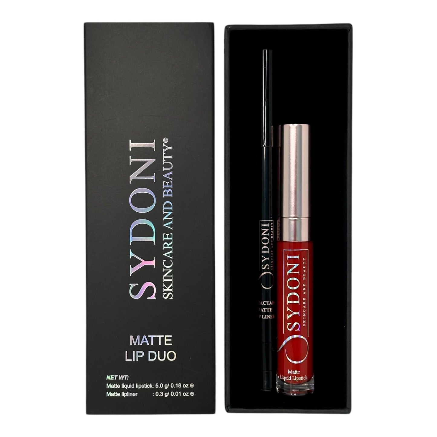 SYDONI SANGRIA (Bold Red) Matte Lip Duo-Sangria Liquid Lipstick with Tamale Lip Pencil