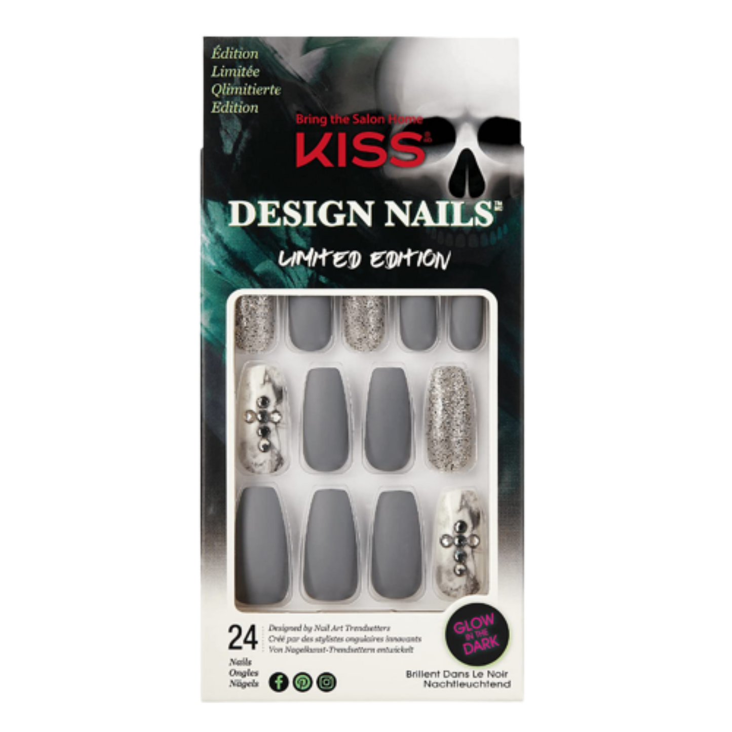 Glow In The Dark Fake Nails Halloween (Limited Edition) - Howling Sound