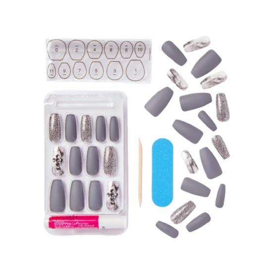 KISS Design 24 Glow In The Dark Fake Nails Halloween (Limited Edition)