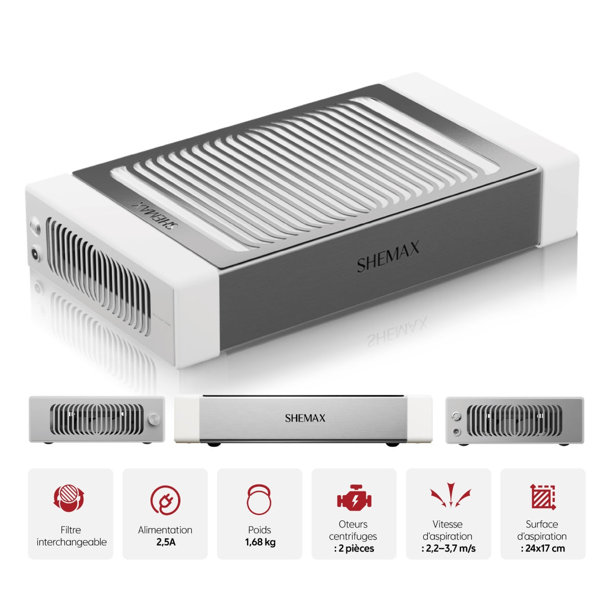 SHEMAX Style Pro Grey Nail Dust Collector
