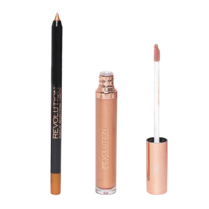 REVOLUTION Retro Luxe Lip Contour Kit - Pencil & Lipstick (Value Pack)