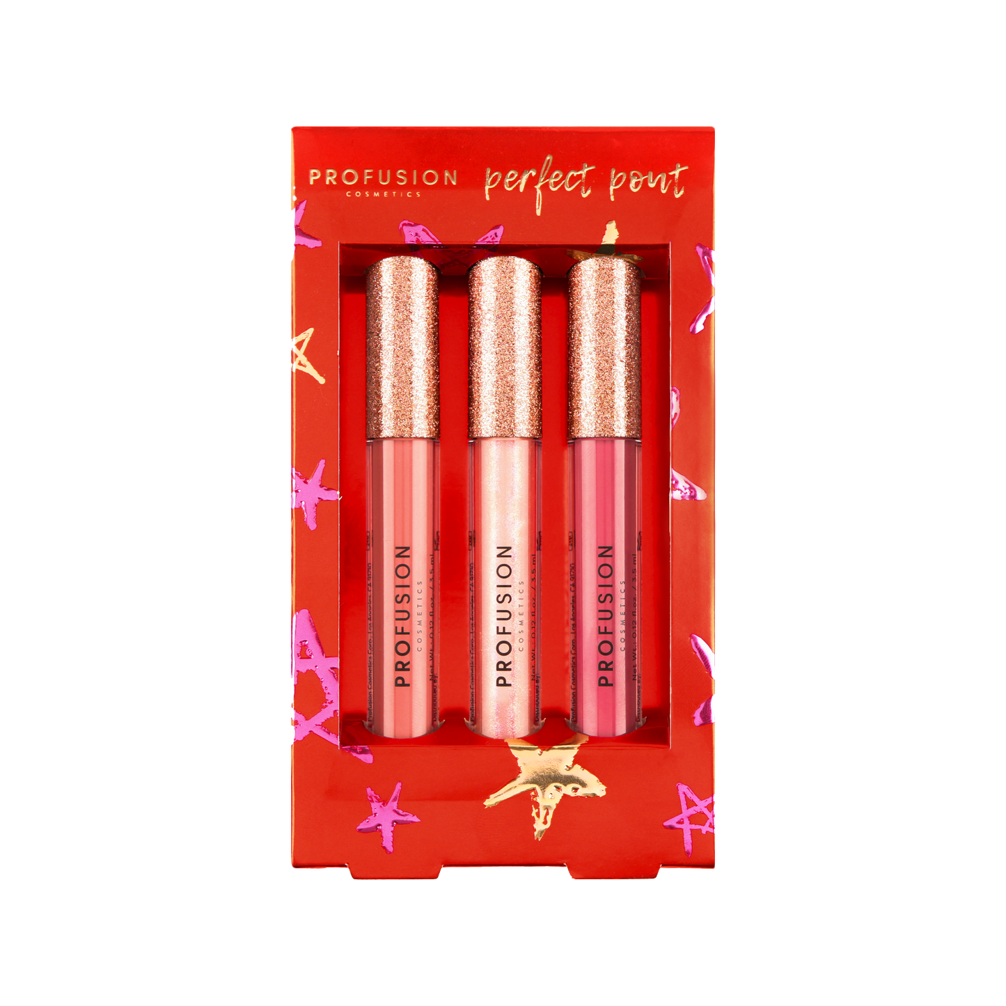 Crimson Perfect Pout – 3-Piece Lip Gloss Set