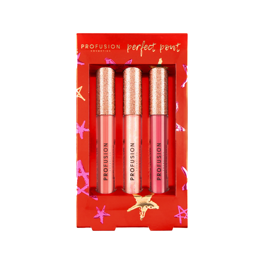 Crimson Perfect Pout – 3-Piece Lip Gloss Set