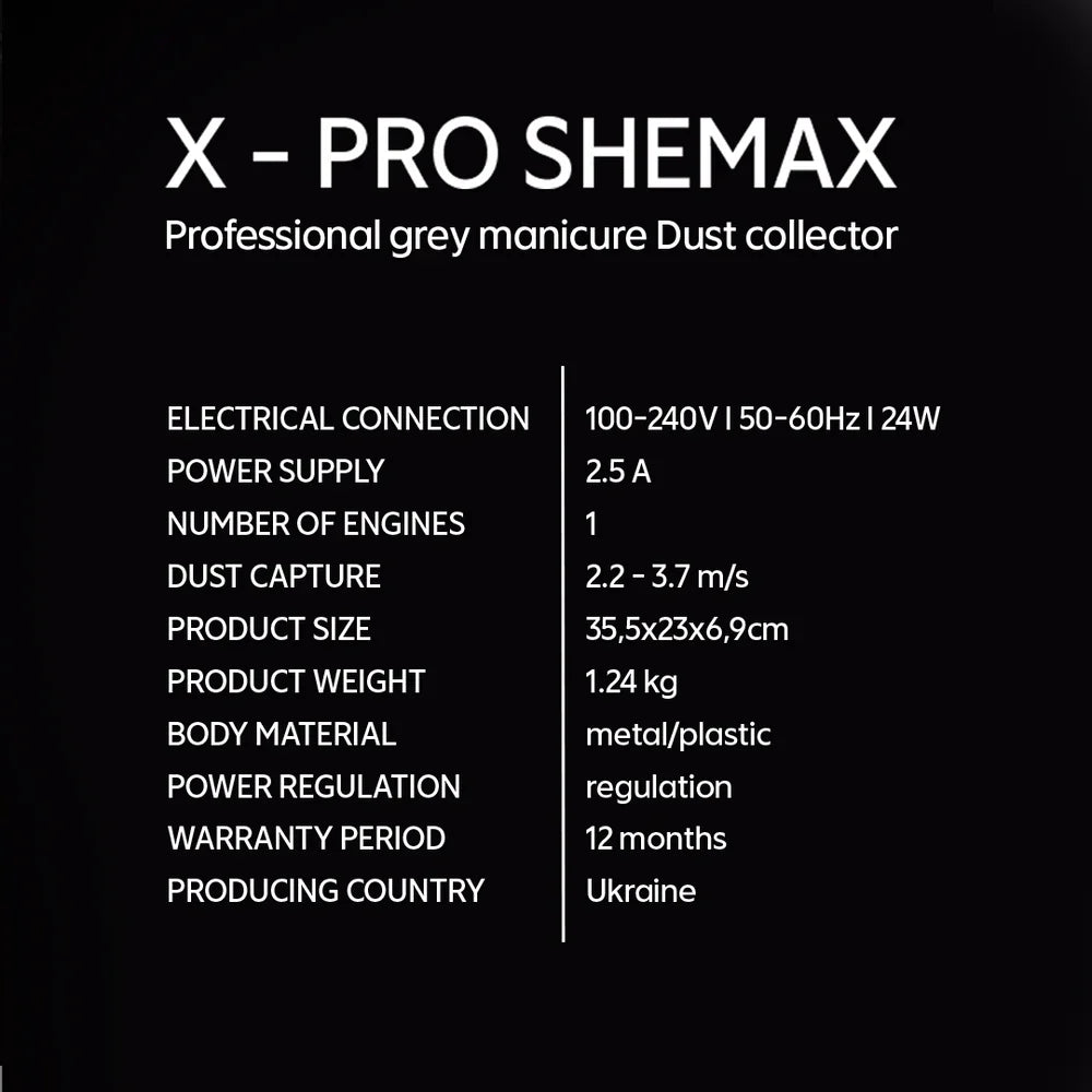 SHEMAX Style X-Pro Pink Nail Dust Collector