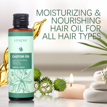 LIYALAN Organic Castor Oil Skin & Hair Repair