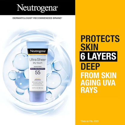 NEUTROGENA Ultra Sheer Dry-Touch Sunscreen Broad Spectrum SPF 55