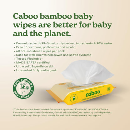 CABOO Flushable Wipes