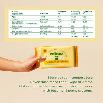 CABOO Flushable Wipes