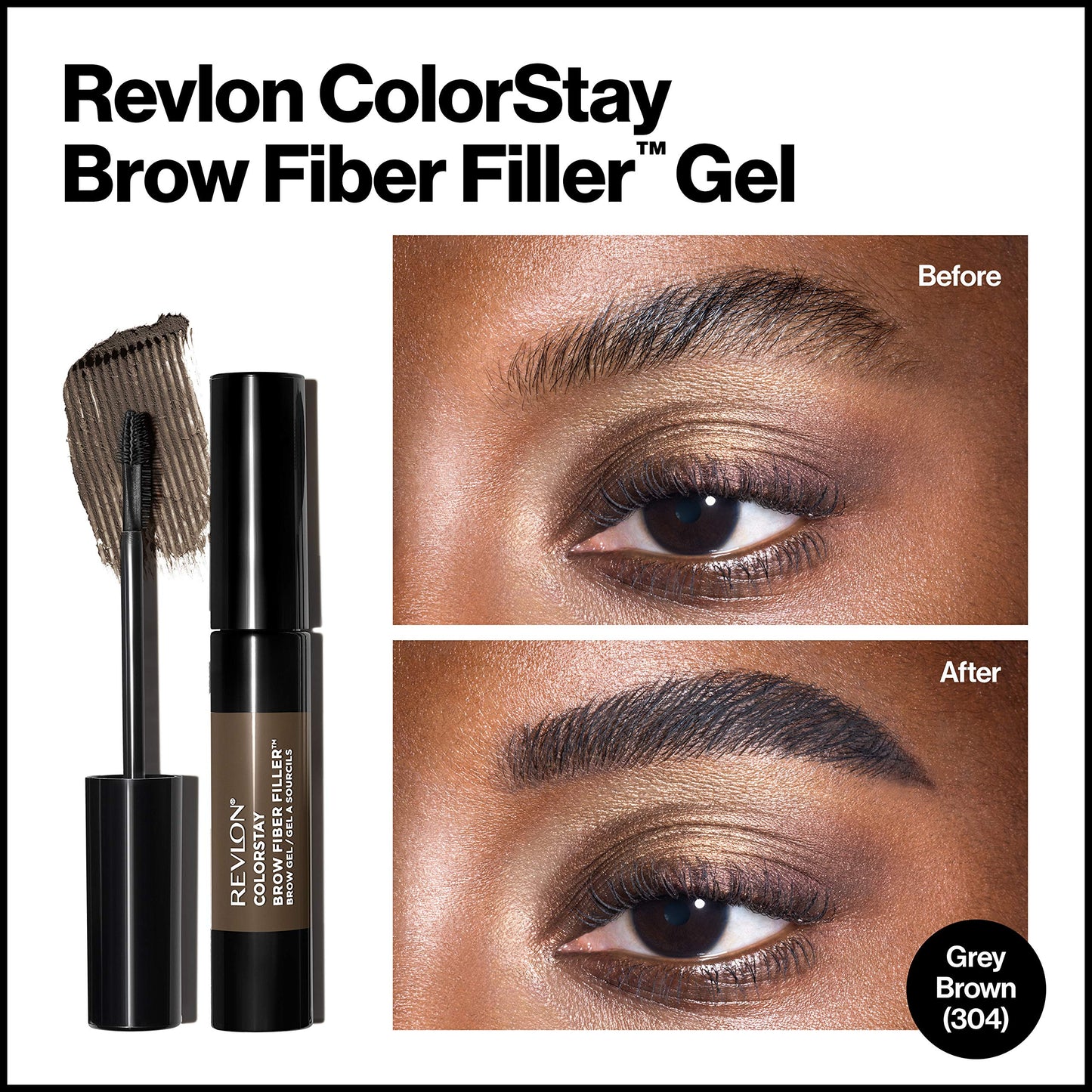 REVLON ColorStay Brow Fiber Filler Brow Gel NR-4