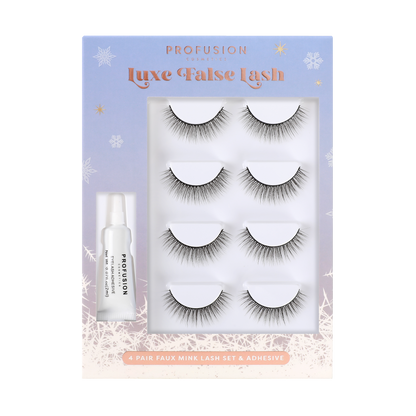 Frosted Snow Sparkle | 4 Pair Luxe False Lash Set