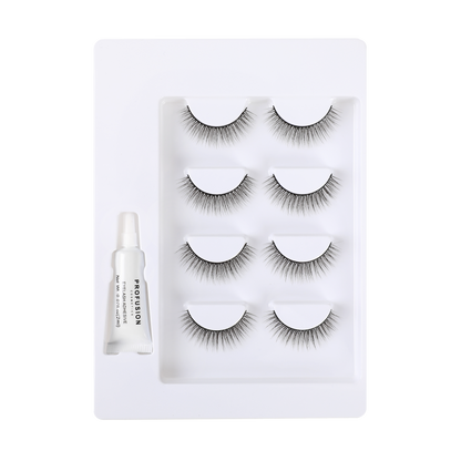 Frosted Snow Sparkle | 4 Pair Luxe False Lash Set