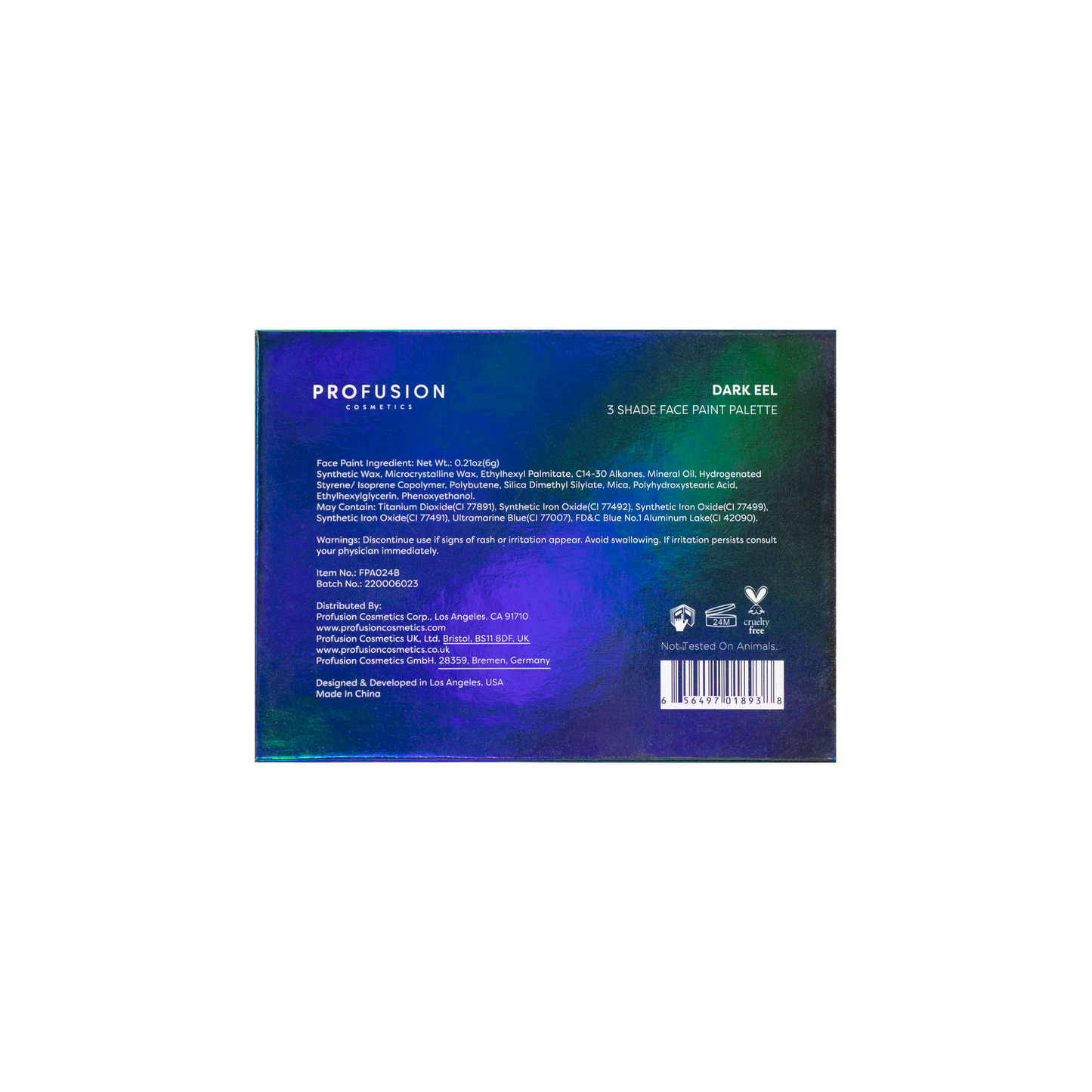 Sea Witch Face Paint - Dark Eel