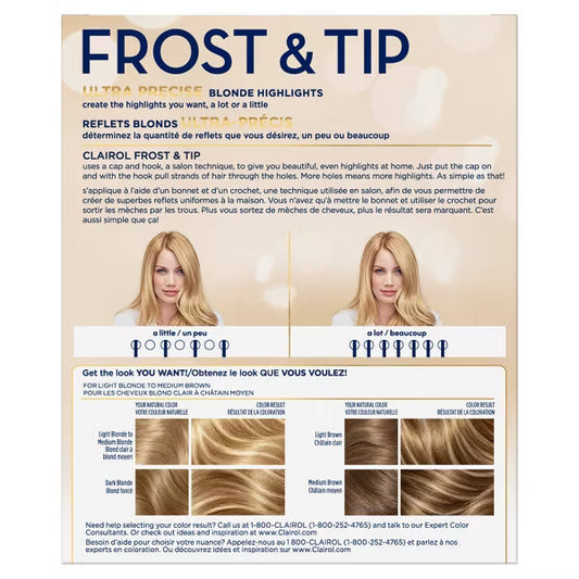 CLAIROL Nice'n Easy Frost & Tip Permanent Hair Color Dye Highlighting Kit