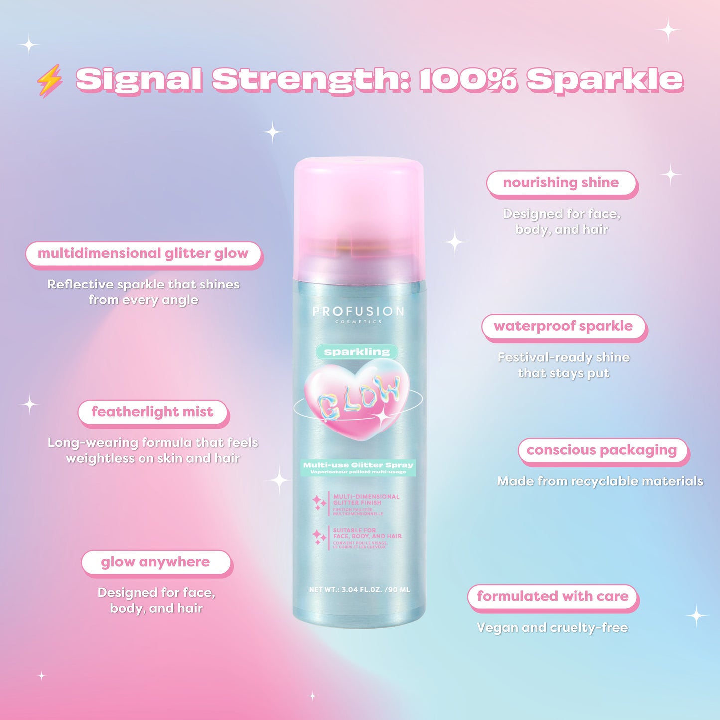 Sparkling Glow Multi-use Glitter Spray