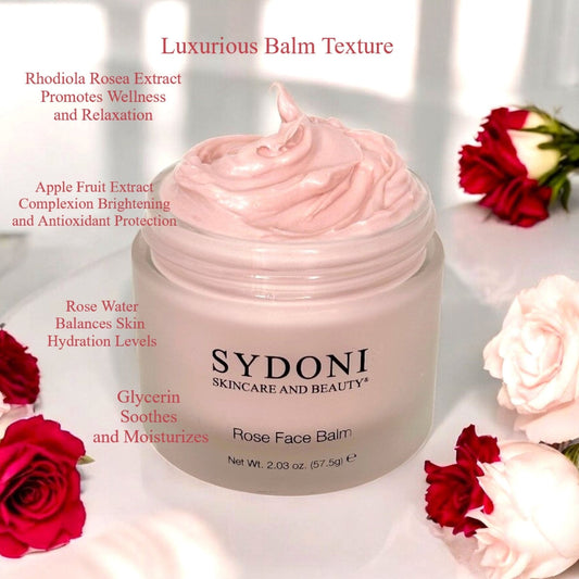 SYDONI ROSE FACE BALM with Rose Water & Rhodiola Rosea Extract 2.03 oz. (57.5g)