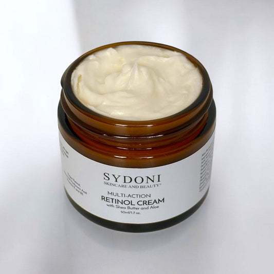 SYDONI MULTI-ACTION RETINOL CREAM with Shea Butter, Aloe & Vitamin B5 – Hydrating & Restorative, 1.7 fl.