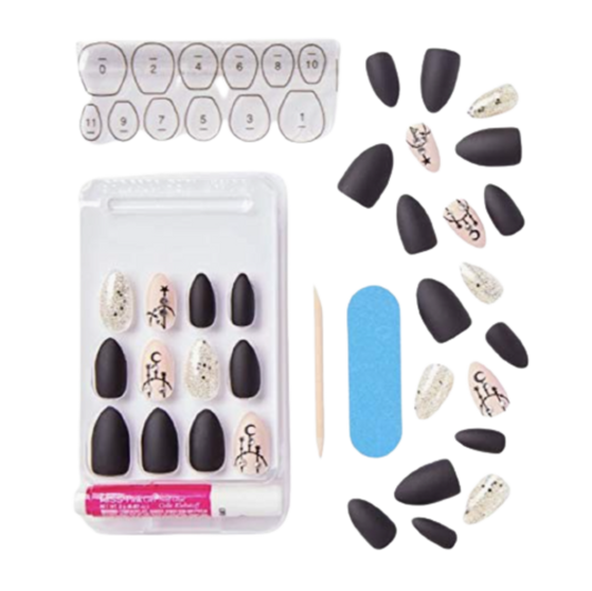 KISS Design 24 Glow In The Dark Fake Nails Halloween (Limited Edition)