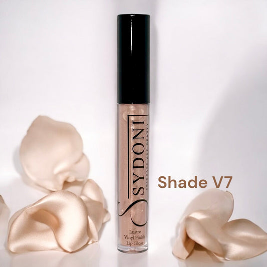 SHADE V7 LUSTRE VINYL FINISH LIPGLOSS - Sheer Light Brown with Golden Shimmer