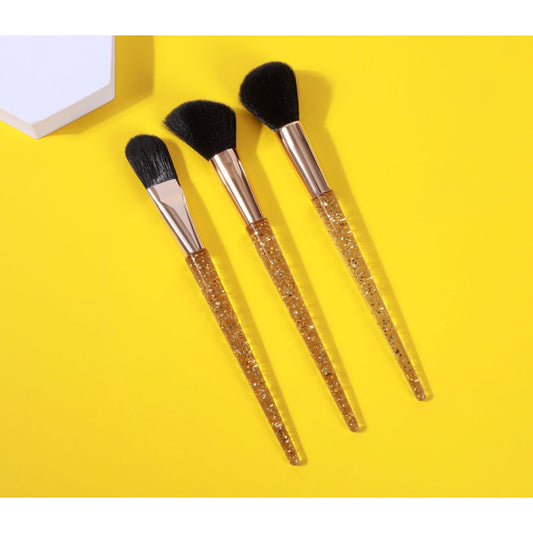 Gold Flakes 3-Piece Brush Set