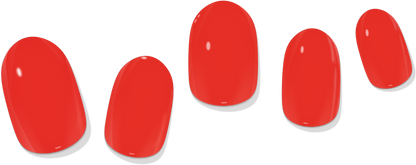 Red Solid Gel Nail Wrap