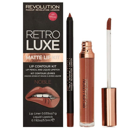 REVOLUTION Retro Luxe Lip Contour Kit - Pencil & Lipstick (Value Pack)