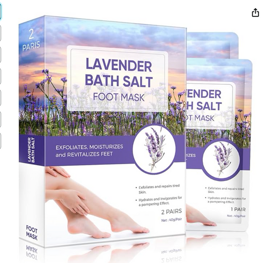 Lavender Bath Salt Exfoliator Foot Mask
